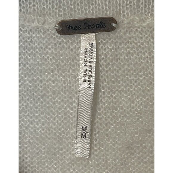 Free People Gray White Stripe Alpaca Blend Turtle Neck Sweater Pullover - Picture 4 of 8